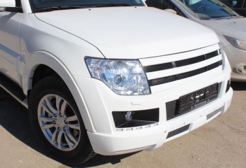 32 999 р. Бампер передний Broomer Design Mitsubishi Pajero 4 V90 дорестайлинг (2006-2011) (Неокрашенный)  с доставкой в г. Воронеж. Увеличить фотографию 2