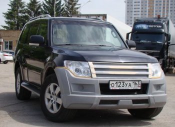 32 999 р. Бампер передний Broomer Design Mitsubishi Pajero 4 V90 дорестайлинг (2006-2011) (Неокрашенный)  с доставкой в г. Воронеж. Увеличить фотографию 3
