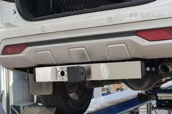 20 299 р. Фаркоп Petroil Tuning (съемный квадрат, с нержавеющей пластиной)  Mitsubishi Pajero Sport  QF (2019-2022) рестайлинг  с доставкой в г. Воронеж. Увеличить фотографию 6
