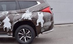 15 549 р. Защита заднего бампера (Ø63 мм уголки, нержавейка) SLITKOFF Mitsubishi Pajero Sport QE дорестайлинг (2015-2021)  с доставкой в г. Воронеж. Увеличить фотографию 4