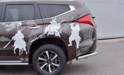 12 999 р. Защита заднего бампера (Ø76 мм уголки, нержавейка) SLITKOFF  Mitsubishi Pajero Sport  QE (2015-2021) дорестайлинг  с доставкой в г. Воронеж. Увеличить фотографию 4