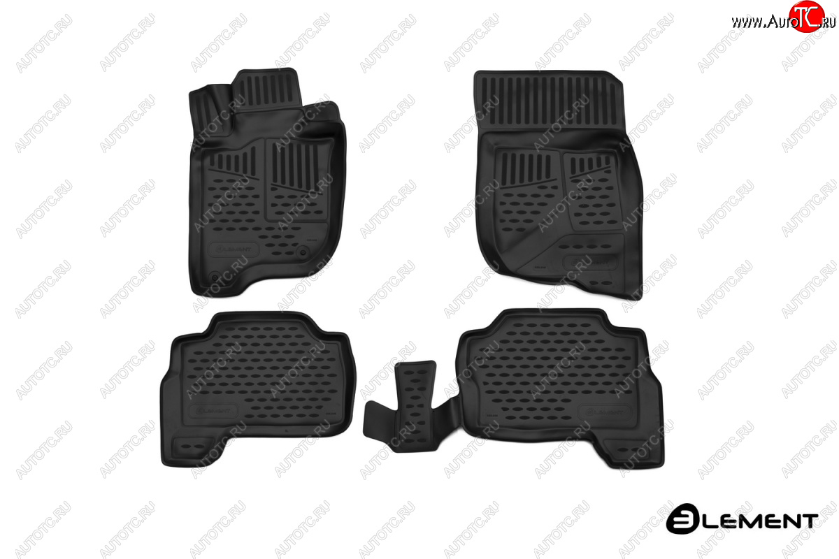 2 759 р. Коврики в салон Element 3D (полиуретан, 4 шт.)  Mitsubishi Pajero Sport  QE (2015-2021) дорестайлинг (Черный)  с доставкой в г. Воронеж