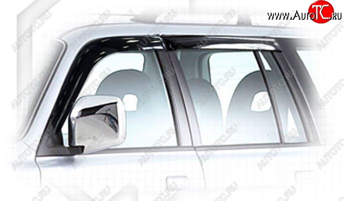 2 079 р. Дефлектора окон CA-Plastiс  Mitsubishi Pajero Sport  PA (1996-2008) дорестайлинг, рестайлинг (Classic полупрозрачный, Без хром.молдинга)  с доставкой в г. Воронеж