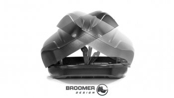 22 749 р. Багажный бокс Broomer Venture (420 л/189x89x40 см) на крышу Lifan 630 (2013-2014) (Покрытие: шагрень, Цвет: чёрный)  с доставкой в г. Воронеж. Увеличить фотографию 4