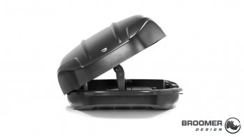 22 749 р. Багажный бокс Broomer Venture (420 л/189x89x40 см) на крышу Lifan 630 (2013-2014) (Покрытие: шагрень, Цвет: чёрный)  с доставкой в г. Воронеж. Увеличить фотографию 3
