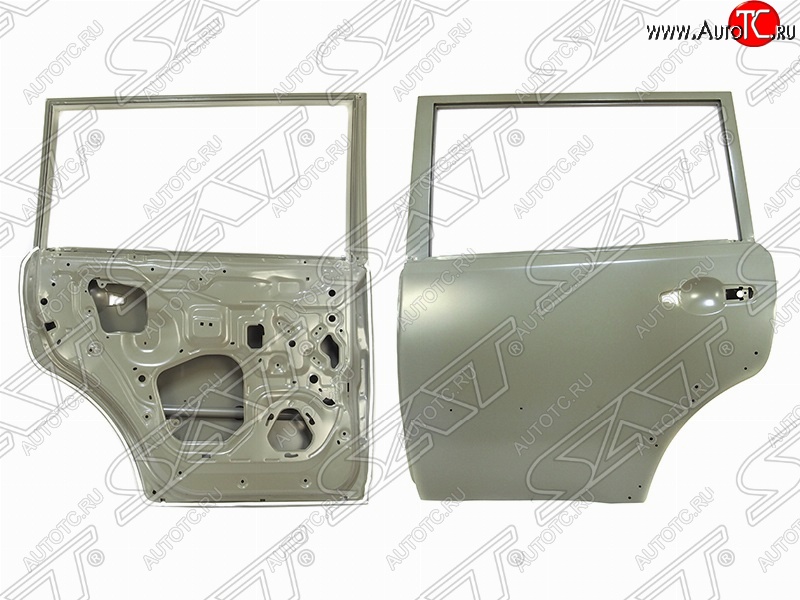 14 849 р. Левая дверь задняя SAT Mitsubishi Pajero Sport PB дорестайлинг (2008-2013) (Неокрашенная)  с доставкой в г. Воронеж