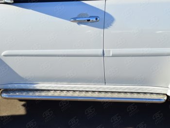 24 649 р. Пороги SLITKOFF d42 с листом  Mitsubishi Pajero Sport  PB (2008-2013) дорестайлинг (лист алюминий, труба нержавейка)  с доставкой в г. Воронеж. Увеличить фотографию 2
