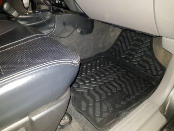 1 639 р. Коврики салона Aileron (3D с подпятником)  Mitsubishi Pajero Sport  PB (2008-2013) дорестайлинг  с доставкой в г. Воронеж. Увеличить фотографию 4