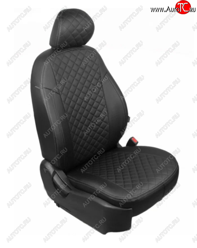 6 449 р. Чехлы Seintex (экокожа/ромб)  Mitsubishi Pajero Sport  PB (2008-2013) дорестайлинг  с доставкой в г. Воронеж