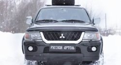 1 089 р. Зимняя заглушка решетки переднего бампера РА Mitsubishi Pajero Sport PA дорестайлинг (1996-2004)  с доставкой в г. Воронеж. Увеличить фотографию 3