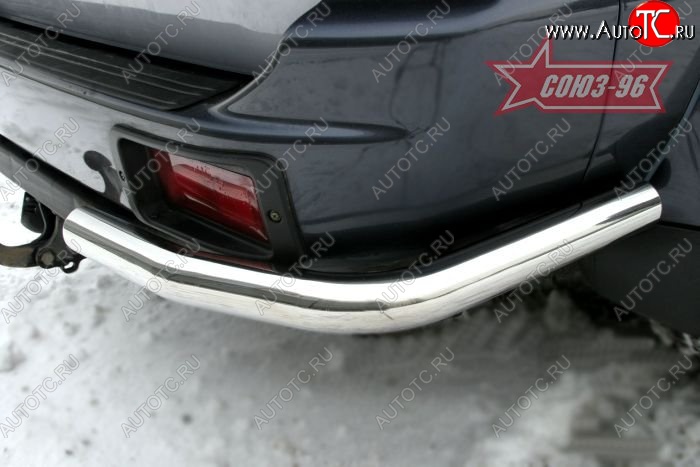 9 044 р. Защита заднего бампера из боковых уголков Souz-96 (d60) Mitsubishi Pajero Sport PA дорестайлинг (1996-2004)  с доставкой в г. Воронеж