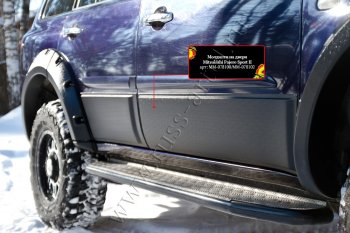 11 449 р. Молдинги дверей RA (комплект) Mitsubishi Pajero Sport PB дорестайлинг (2008-2013) (Поверхность глянец (под окраску), Неокрашенные)  с доставкой в г. Воронеж. Увеличить фотографию 3