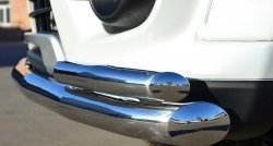 21 399 р. Защита переднего бампера (2 трубыØ63 и 42 мм, нержавейка) SLITKOFF Mitsubishi Pajero Sport PB рестайлинг (2013-2017)  с доставкой в г. Воронеж. Увеличить фотографию 3