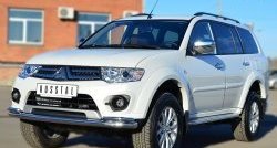 21 399 р. Защита переднего бампера (2 трубыØ63 и 42 мм, нержавейка) SLITKOFF Mitsubishi Pajero Sport PB рестайлинг (2013-2017)  с доставкой в г. Воронеж. Увеличить фотографию 4