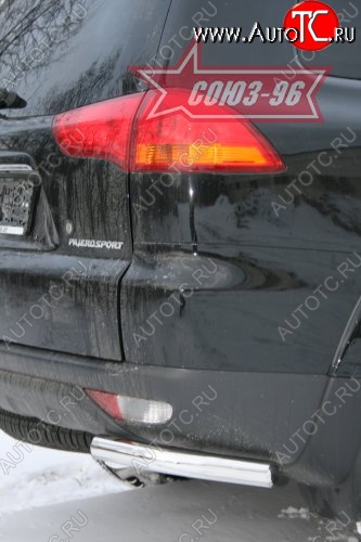 10 799 р. Защита заднего бампера Souz-96 (d60) Mitsubishi Pajero Sport PB дорестайлинг (2008-2013)  с доставкой в г. Воронеж