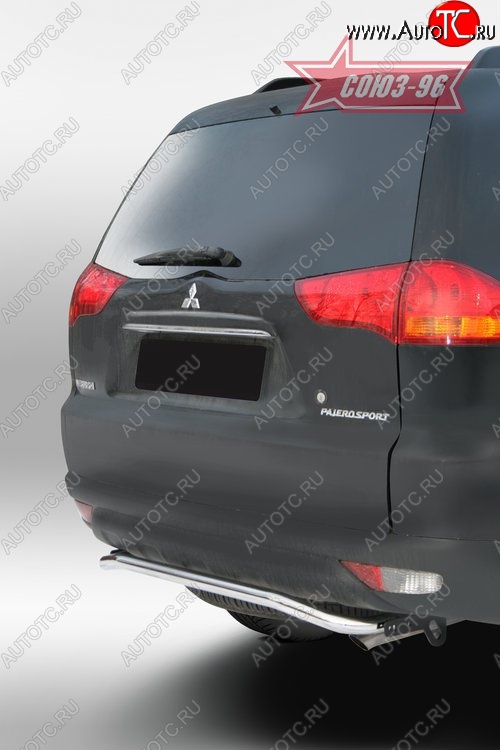 1 169 р. Фигурная защита заднего бампера диаметром 42 мм Souz-96 Mitsubishi Pajero Sport PB дорестайлинг (2008-2013)  с доставкой в г. Воронеж