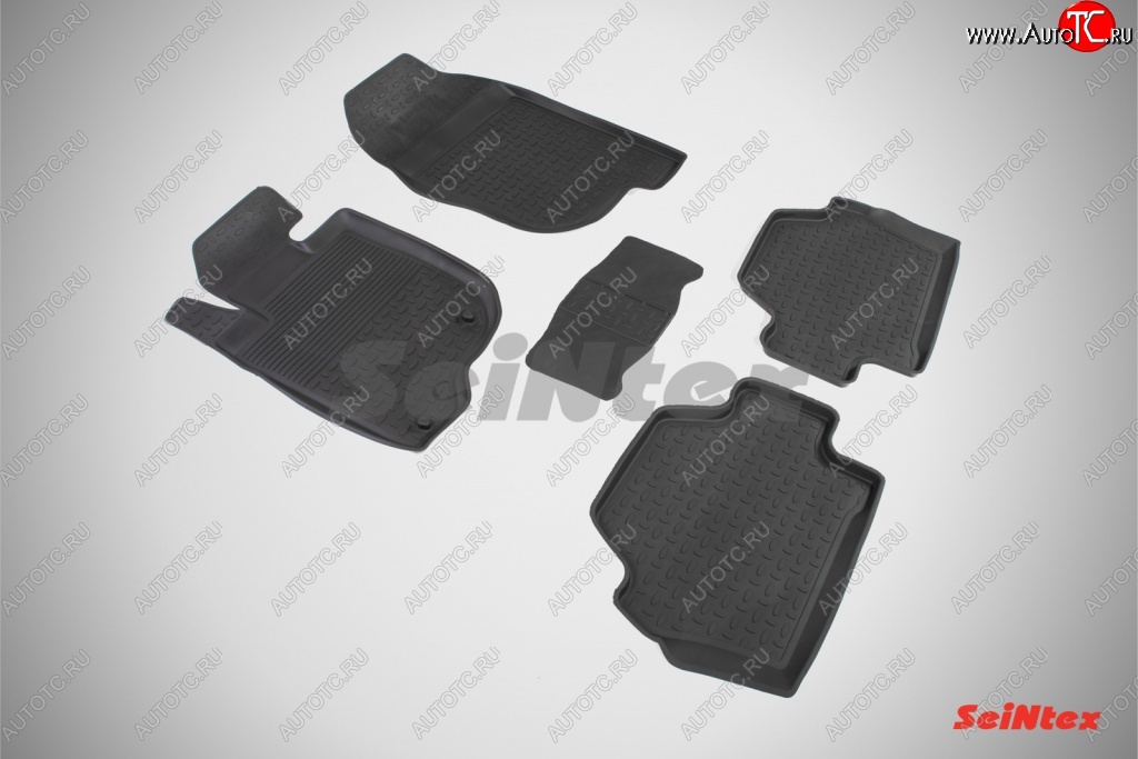 3 199 р. Износостойкие коврики в салон с высоким бортом SeiNtex Premium 4 шт. (резина)  Mitsubishi Pajero Sport  PB (2008-2013) дорестайлинг  с доставкой в г. Воронеж