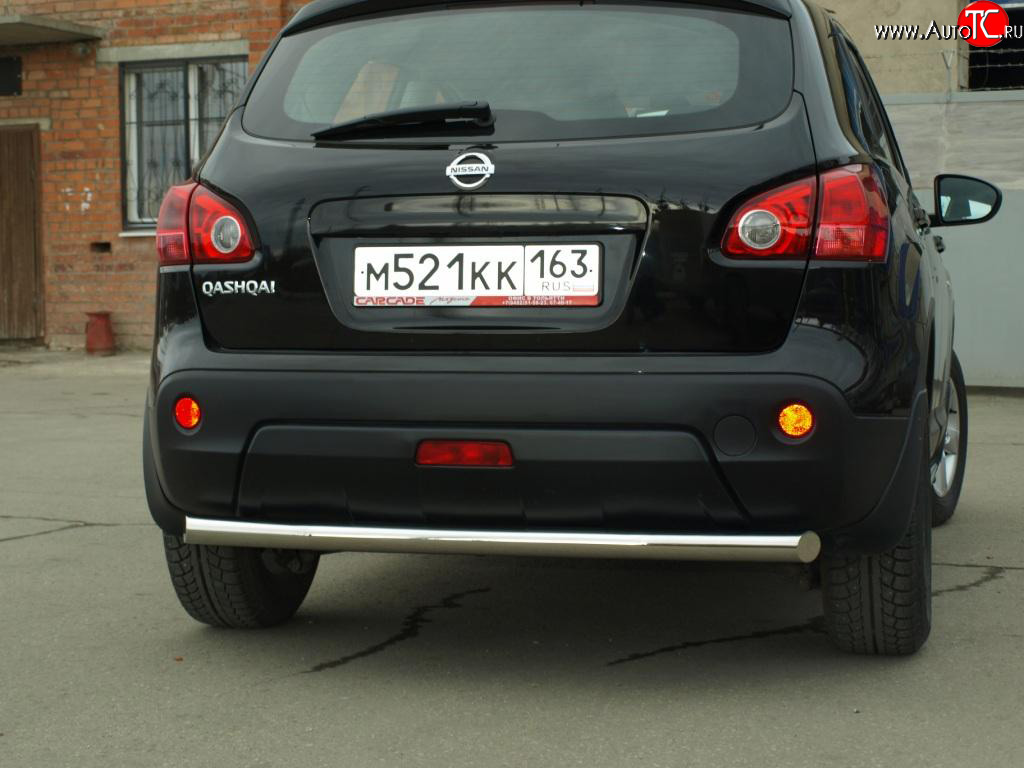 5 799 р. Защита заднего бампера 63,5 мм Nissan Qashqai 1 дорестайлинг (2007-2010)  с доставкой в г. Воронеж