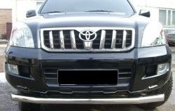 Одинарная защита переднего бампера SLITKOFF диаметром 76 мм на Toyota Land Cruiser 120 Toyota Land Cruiser Prado  J120 (2002-2009)