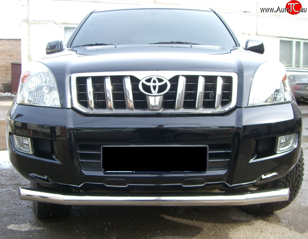 17 849 р. Одинарная защита переднего бампера SLITKOFF диаметром 76 мм на Toyota Land Cruiser 120 Toyota Land Cruiser Prado J120 (2002-2009)  с доставкой в г. Воронеж