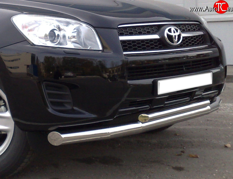 18 299 р. Защита переднего бампера (2 трубыØ76 и 42 мм, нержавейка) SLITKOFF  Toyota RAV4  XA30 (2008-2010) 5 дв. 1-ый рестайлинг  с доставкой в г. Воронеж