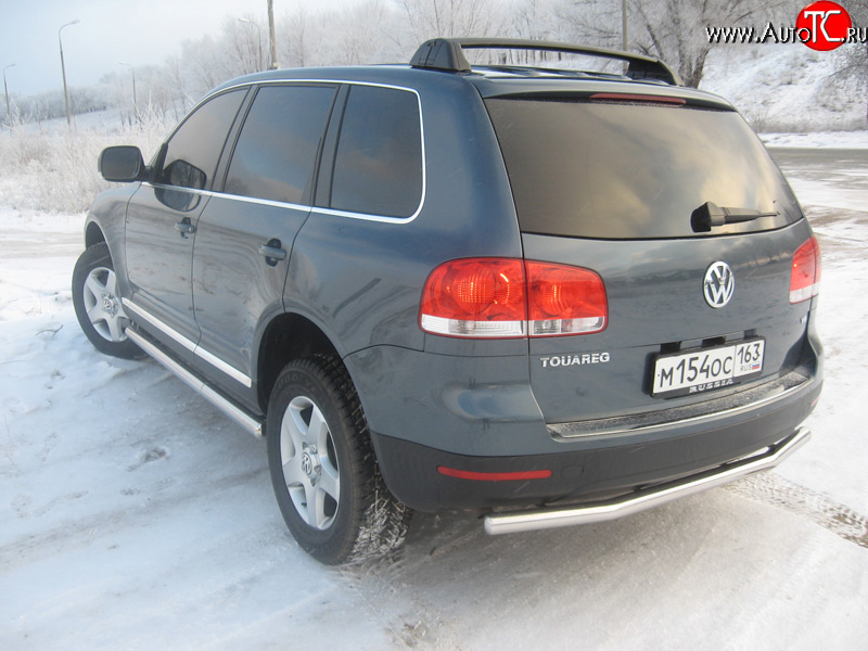 7 849 р. Защита заднего бампера Volkswagen Touareg GP дорестайлинг (2002-2007)  с доставкой в г. Воронеж