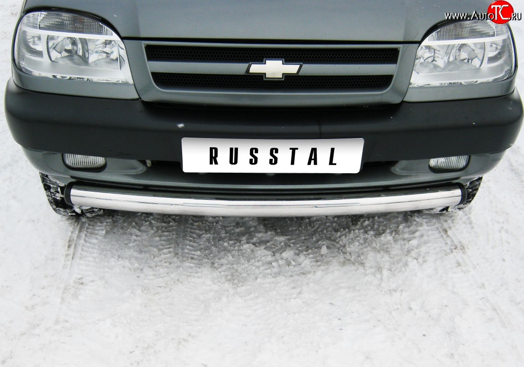 15 449 р. Одинарная защита переднего бампера SLITKOFF диаметром 76 мм  Chevrolet Niva  2123 (2002-2008), Лада 2123 (Нива Шевроле) (2002-2008)  с доставкой в г. Воронеж
