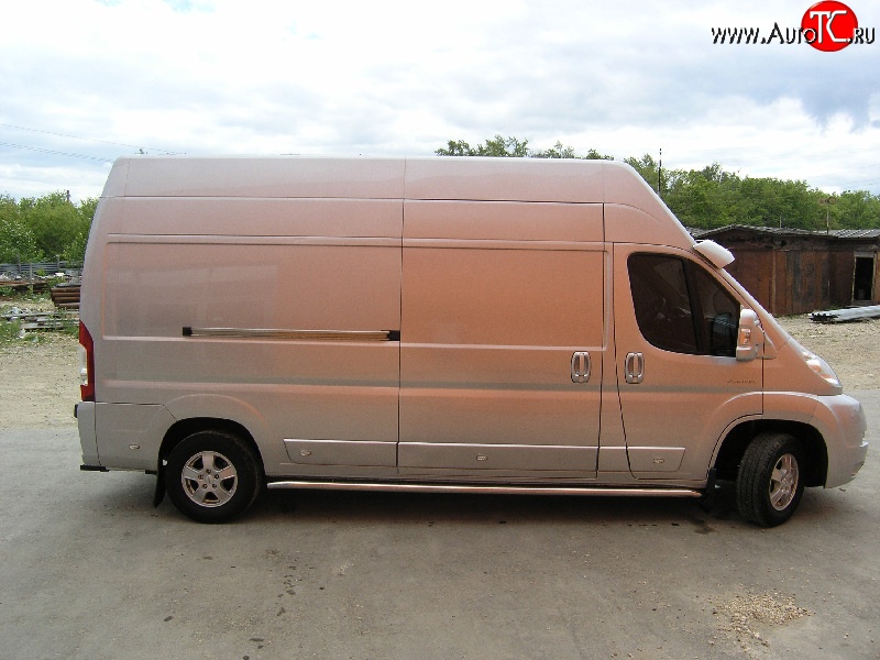 21 399 р. Защита порогов Russtal  CITROEN Jumper  250 (2006-2014), Fiat Ducato  250 (2006-2014) (Защита порогов с со скосами на торцах (вариант 1))  с доставкой в г. Воронеж