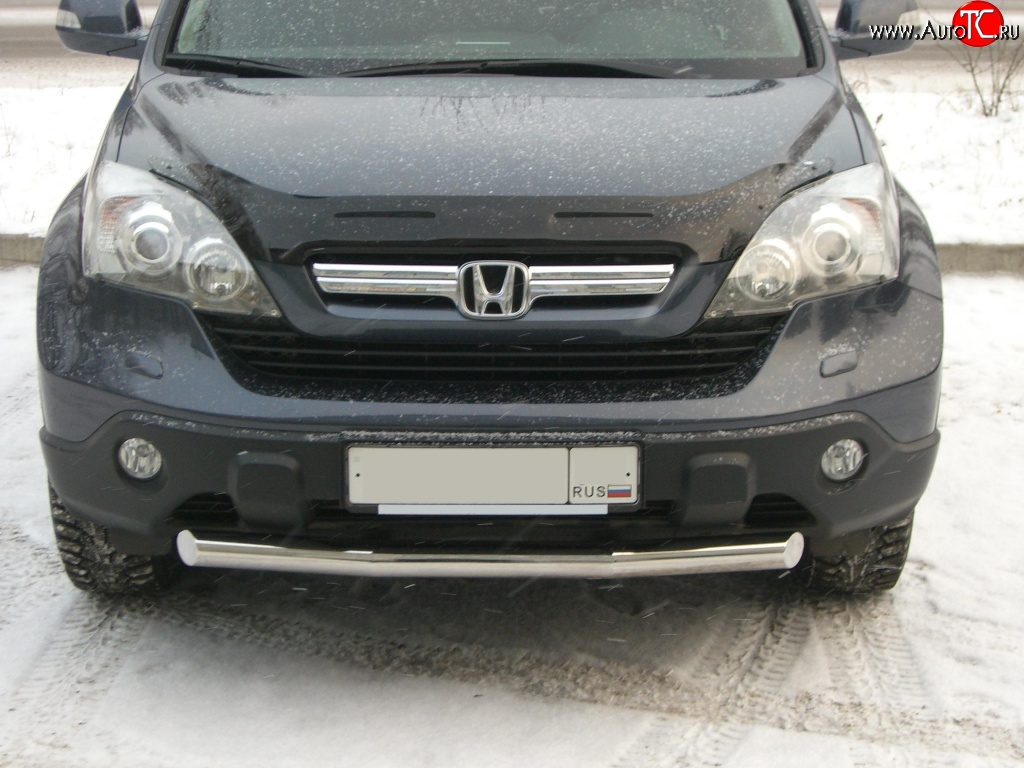 15 849 р. Одинарная защита переднего бампера SLITKOFF 70 мм Honda CR-V RE1,RE2,RE3,RE4,RE5,RE7 дорестайлинг (2007-2010)  с доставкой в г. Воронеж