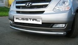 16 749 р. Одинарная защита переднего бампера SLITKOFF 76 мм Hyundai Starex/Grand Starex/H1 TQ дорестайлинг (2007-2013)  с доставкой в г. Воронеж. Увеличить фотографию 4