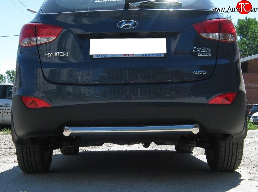 17 649 р. Одинарная защита заднего бампера SLITKOFF диаметром 76 мм  Hyundai IX35  LM (2009-2018) дорестайлинг, рестайлинг  с доставкой в г. Воронеж