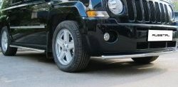 8 249 р. Одинарная защита переднего бампера Russtal 42 мм Jeep Liberty KJ дорестайлинг (2001-2004)  с доставкой в г. Воронеж. Увеличить фотографию 3