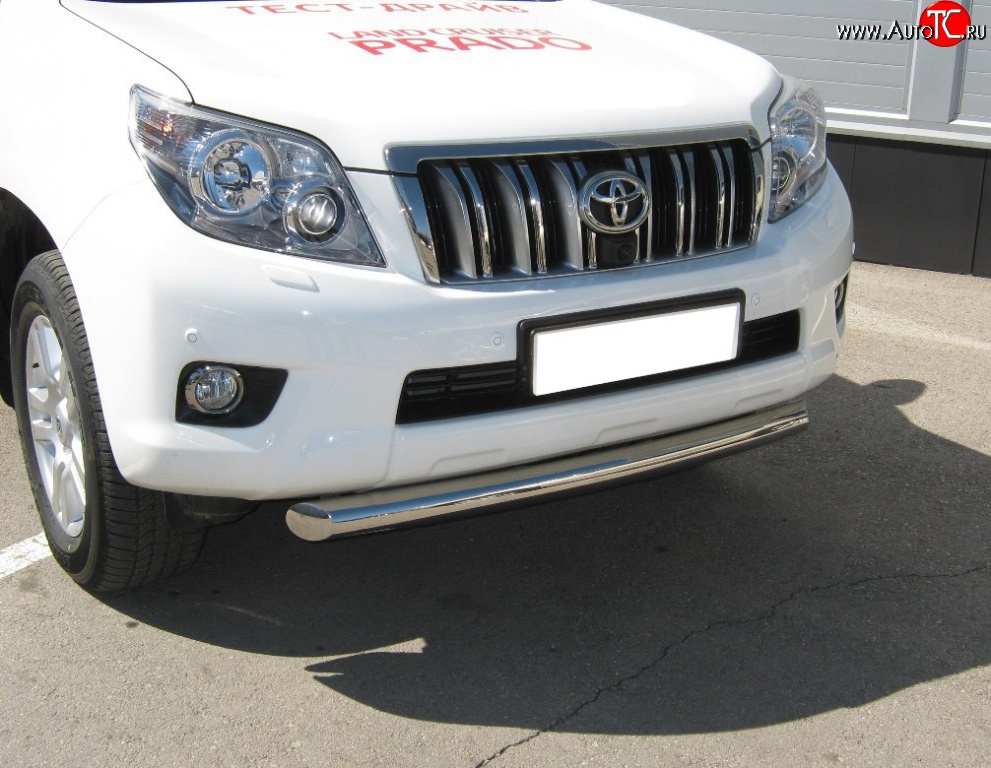18 799 р. Одинарная защита переднего бампера SLITKOFF 76 мм Toyota Land Cruiser Prado J150 дорестайлинг (2009-2013)  с доставкой в г. Воронеж