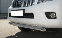 18 799 р. Одинарная защита переднего бампера SLITKOFF 76 мм Toyota Land Cruiser Prado J150 дорестайлинг (2009-2013)  с доставкой в г. Воронеж. Увеличить фотографию 2