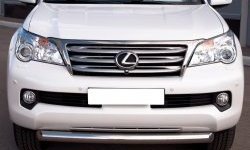 16 749 р. Одинарная защита переднего бампера SLITKOFF 76 мм Lexus GX460 J150 дорестайлинг (2009-2013)  с доставкой в г. Воронеж. Увеличить фотографию 1