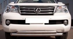 24 499 р. Защита переднего бампера (2 трубыØ76 и 63 мм, нержавейка) SLITKOFF Lexus GX460 J150 дорестайлинг (2009-2013)  с доставкой в г. Воронеж. Увеличить фотографию 2