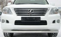 16 749 р. Одинарная защита переднего бампера SLITKOFF 70 мм Lexus LX570 J200 дорестайлинг (2007-2012)  с доставкой в г. Воронеж. Увеличить фотографию 1