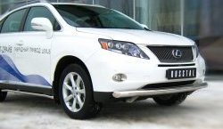 14 899 р. Одинарная защита переднего бампера SLITKOFF диаметром 76 мм Lexus RX270 AL10 дорестайлинг (2010-2012)  с доставкой в г. Воронеж. Увеличить фотографию 3