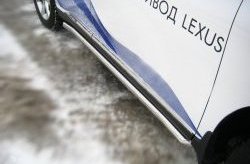 19 999 р. Защита порогов SLITKOFF из круглой трубы диаметром 63 мм Lexus RX270 AL10 дорестайлинг (2010-2012)  с доставкой в г. Воронеж. Увеличить фотографию 2