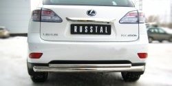 16 999 р. Защита заднего бампера (Ø76 и 42 мм, нержавейка) SLITKOFF Lexus RX270 AL10 дорестайлинг (2010-2012)  с доставкой в г. Воронеж. Увеличить фотографию 2