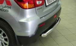 15 299 р. Защита заднего бампера (Ø63 мм, нержавейка) SLITKOFF  Mitsubishi ASX (2010-2012) дорестайлинг  с доставкой в г. Воронеж. Увеличить фотографию 2