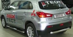 15 299 р. Защита заднего бампера (Ø63 мм, нержавейка) SLITKOFF  Mitsubishi ASX (2010-2012) дорестайлинг  с доставкой в г. Воронеж. Увеличить фотографию 3