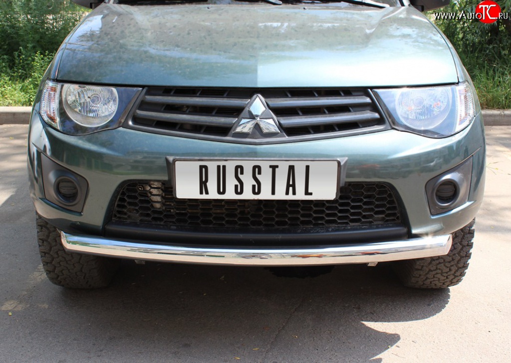 15 849 р. Одинарная защита переднего бампера SLITKOFF диаметром 76 мм Mitsubishi L200 4  дорестайлинг (2006-2014)  с доставкой в г. Воронеж