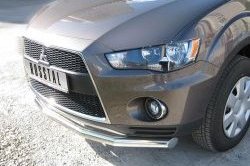 16 399 р. Одинарная защита переднего бампера SLITKOFF диаметром 76 мм Mitsubishi Outlander XL (CW)  рестайлинг (2010-2013)  с доставкой в г. Воронеж. Увеличить фотографию 2