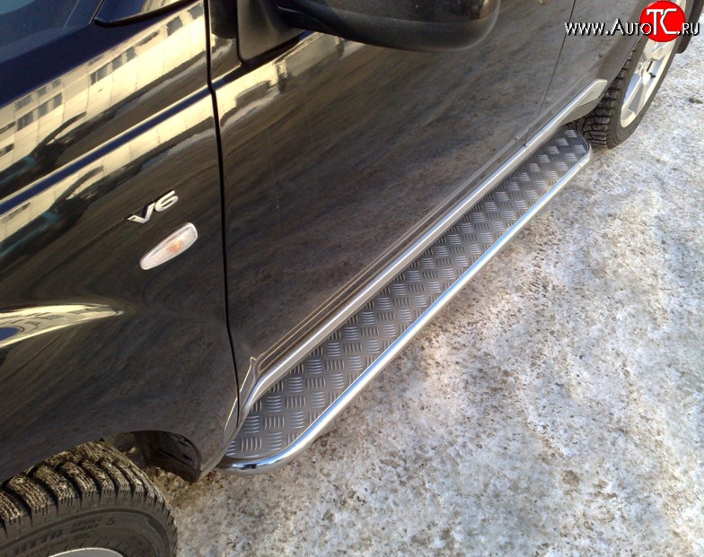 24 649 р. Широкая защита порогов SLITKOFF Mitsubishi Outlander XL (CW)  рестайлинг (2010-2013)  с доставкой в г. Воронеж