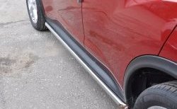 Защита порогов Russtal из круглой трубы диаметром 42 мм (4x2) Nissan Juke 1 YF15 дорестайлинг (2010-2014)