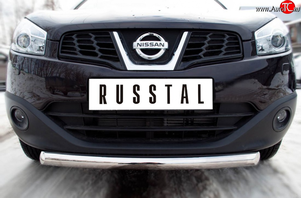 15 249 р. Одинарная защита переднего бампера SLITKOFF диаметром 63 мм Nissan Qashqai 1 J10 рестайлинг (2010-2013)  с доставкой в г. Воронеж