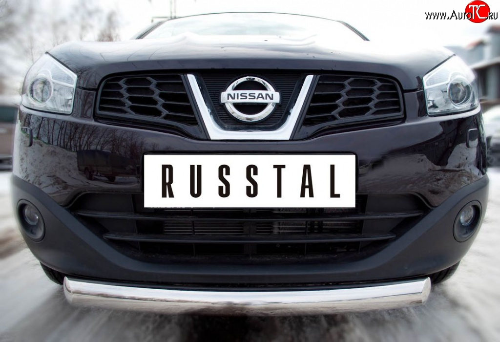15 349 р. Одинарная защита переднего бампера SLITKOFF диаметром 76 мм Nissan Qashqai 1 J10 рестайлинг (2010-2013)  с доставкой в г. Воронеж