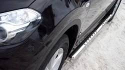 16 649 р. Защита порогов Russtal из овальной трубы с проступью Nissan Qashqai +2 1 J10 дорестайлинг (2008-2010)  с доставкой в г. Воронеж. Увеличить фотографию 2
