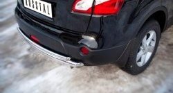 16 499 р. Защита заднего бампера (Ø63 и 42 мм, нержавейка) SLITKOFF  Nissan Qashqai +2  1 (2008-2010) J10 дорестайлинг  с доставкой в г. Воронеж. Увеличить фотографию 3